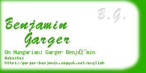 benjamin garger business card